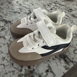 OshKosh B'gosh Kids' White and Brown Sneakers